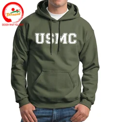 USMC Athletic Marines Hooded Sweatshirts In Military Green Hoodies US Army Marine Hoodie Fleece Pullover Sweaters Hoody Coats