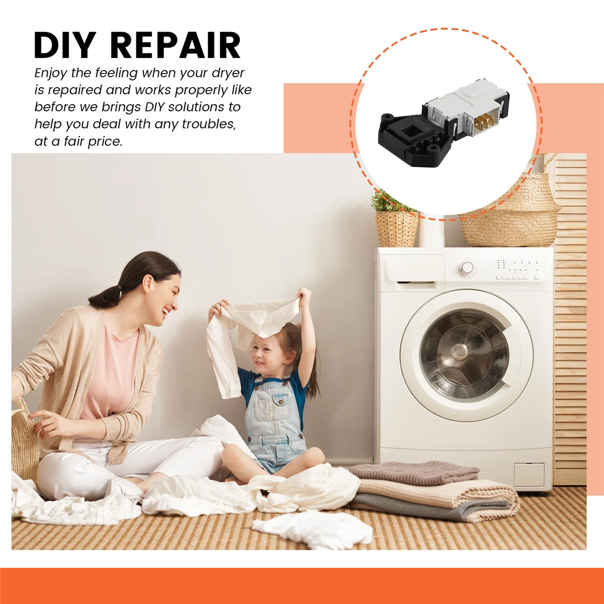 A01M para lavadora de tambor Haier XQG52-Q718 Q818 Q856 Q918 interruptor de microretardo cerradura de puerta T85 piezas de repuesto