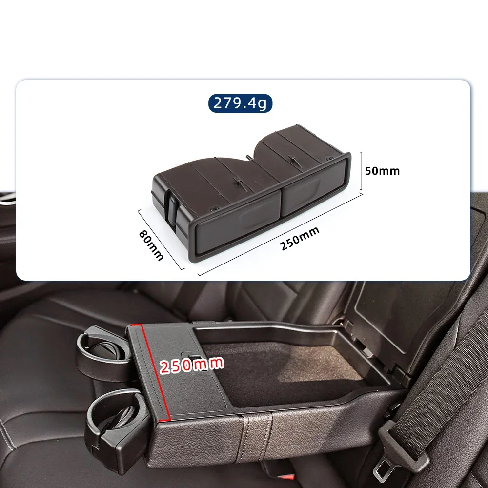 For W205 W253 W156 Car Rear Seat Armrest Insert Drinks Water Cup Holder For Mercedes Benz A B C S GLE GLA W222 W167 W176 W246