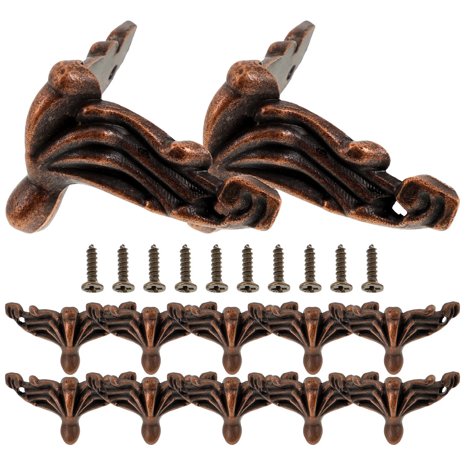 

20Pcs Zinc Alloy Furniture Legs Decorative Sofa Support Legs Retro Color for Beds Sofas Chairs Replacement Accessories