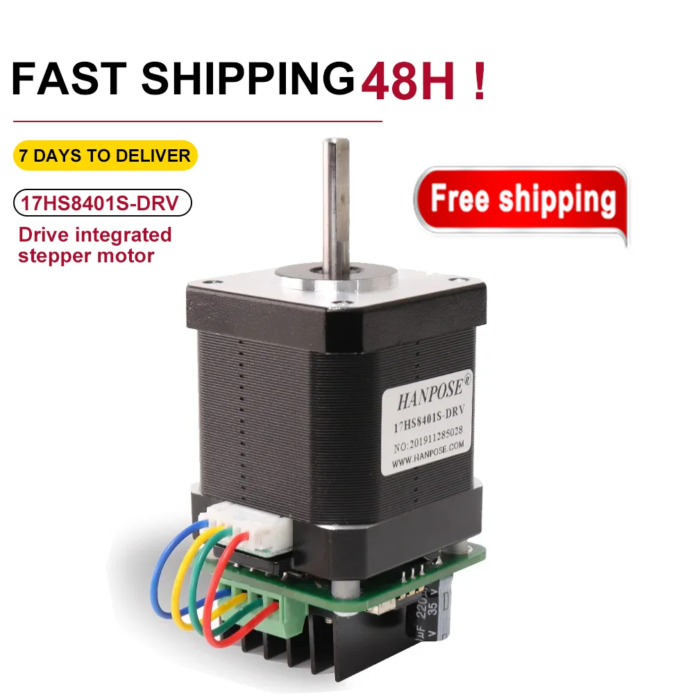 NEMA17 High Torque Stepper Motor 1.8A 52N.CM 17HS8401S-DRV Four-Wire All-in-one Engraving Machine 42 Stepper Motor with Drive