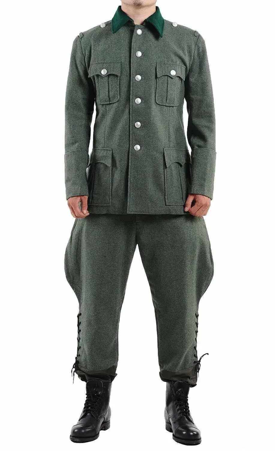 TOMBJ. WW2 WWII Esercito Tedesco M36 UFFICIALE LANA CAMPO MILITARE UNIFORM TUNICA BREECHES COLLEZIONE Rievocazioni di guerra