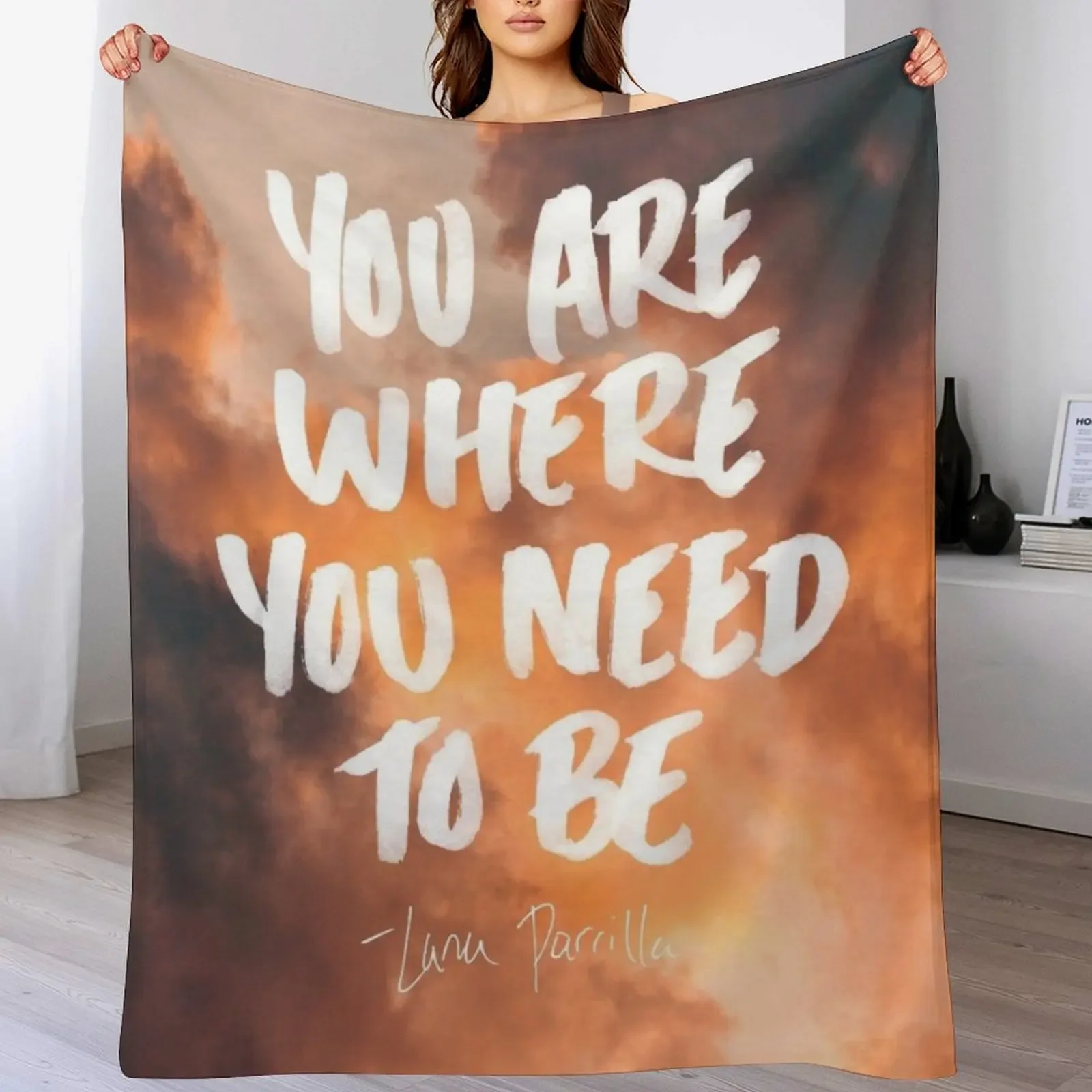 

YOU ARE WHERE YOU NEED TO BE Throw Blanket For Sofa Thin Vintage for sofa bed plaid Blankets