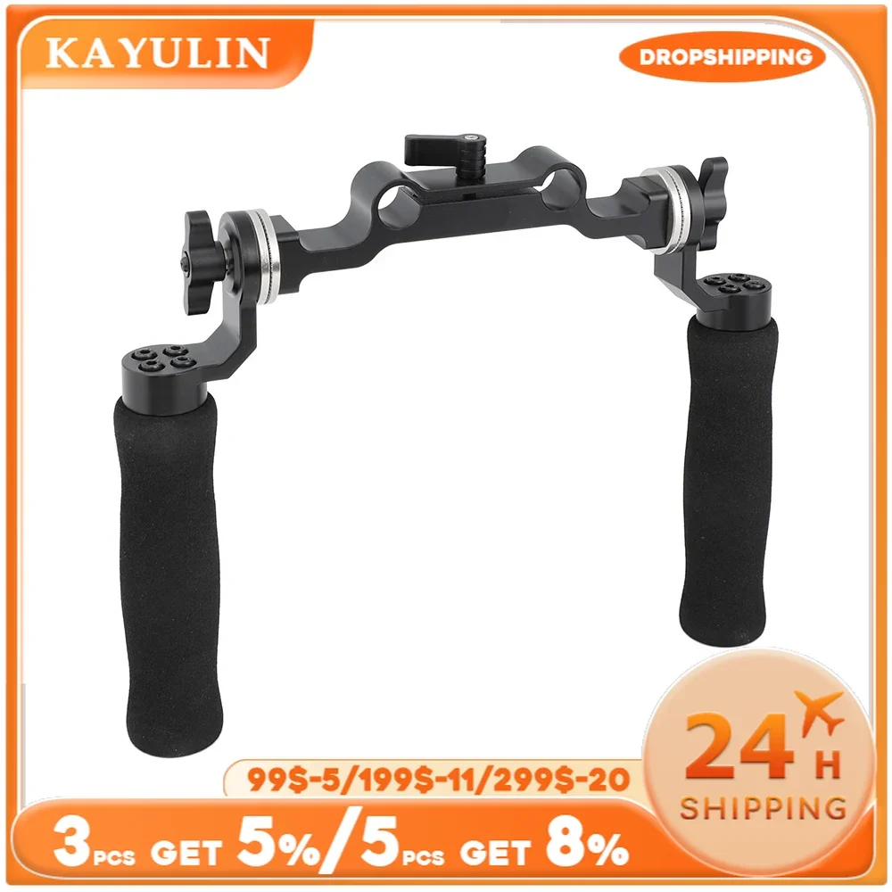 Kayulin Spugna Impugnatura (UNA Coppia) Con Arri Rosetta Montaggio Connection & 15 millimetri Rod Morsetto Adattatore