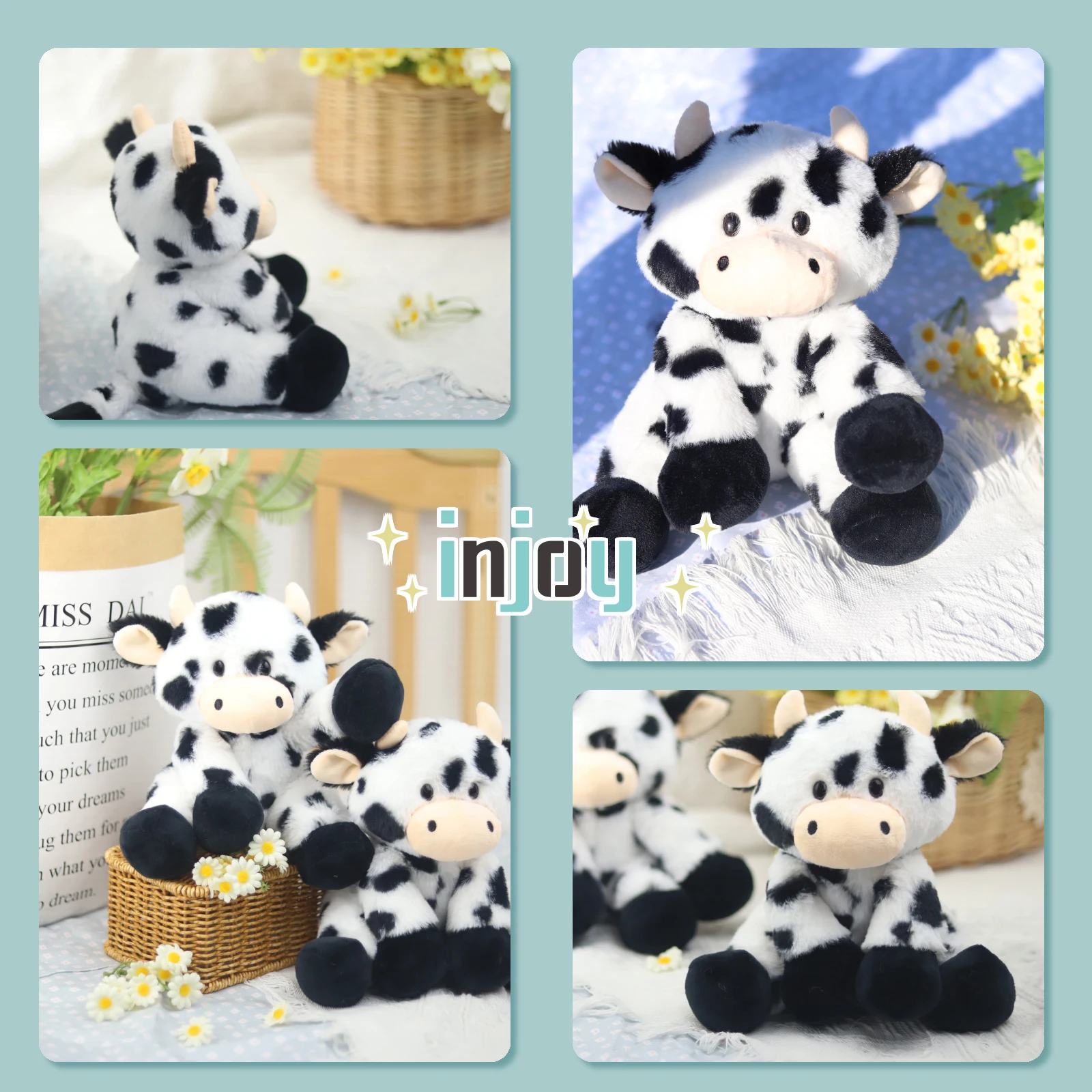 Cute Cow Plush Toy Rag Doll for Girlfriend Children\'s Toys Gifts Plush Toys Pillow Plushie Stuffed Animal Patung Dolls