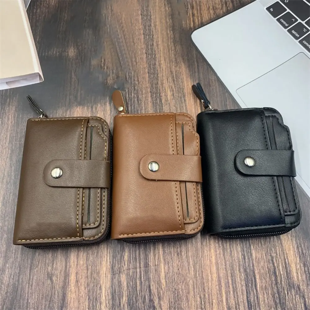 High Quality Leather Men's Wallet Mini Slim Short Wallet Card Holder