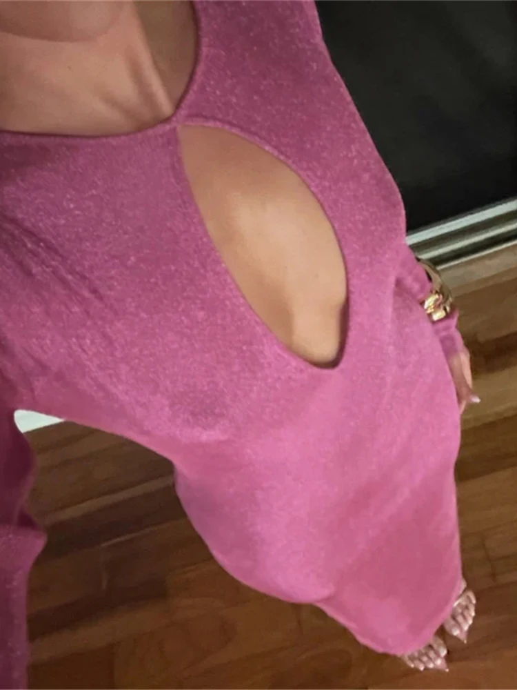 เดรสยาวทรงโอเวอร์ไซส์ ผ้าไหมเนื้อนุ่ม สไตล์ฤดูใบไม้ร่วง คอทรงโอ แขนยาว ดีไซน์หรูหรา สีสันสดใส เหมาะสำหรับงานกลางคืน งานพรอม หรืองานปาร์ตี้