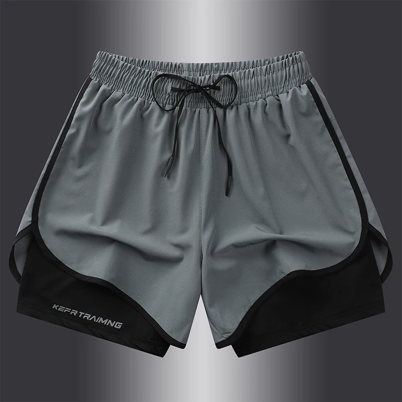 Men's Printed Gym Shorts Summer Outdoor Breathable Sports Shorts with Hidden Pockets Regular Fit Drawstring Casual Shorts