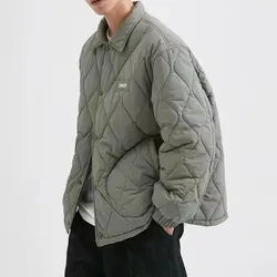 Vestes de Baseball Légères pour Couple, Parkas Minces, Coton Rembourré, Revers Preppy Japonais, Liquimanquer, Automne, Hiver