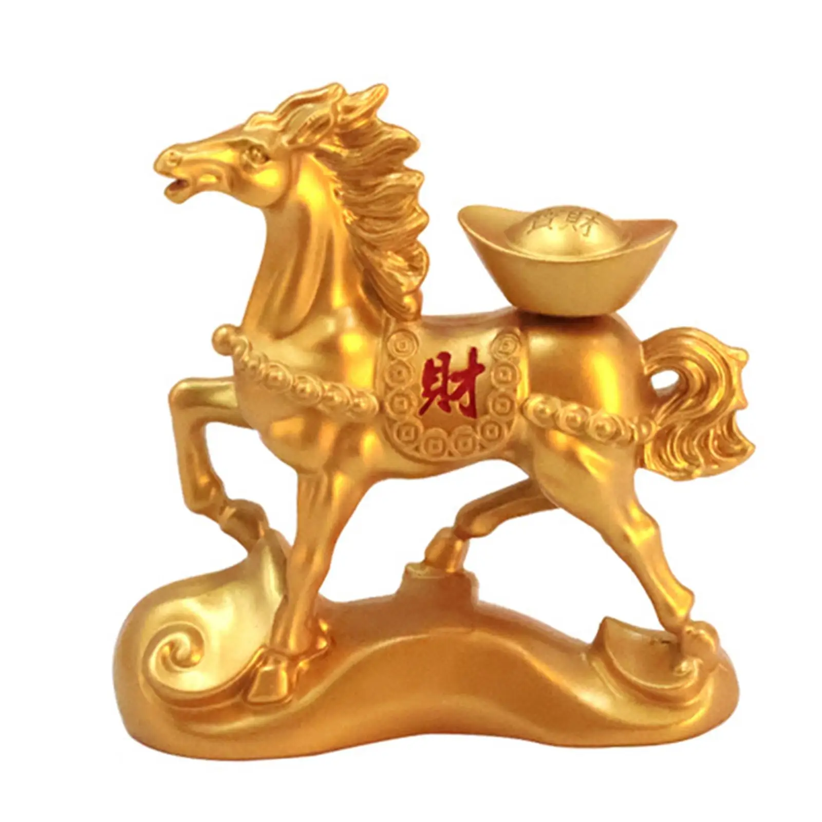 Horse Statue, Horse Figurine Art Craft Alloy Feng Shui Ornament Artwork Home Decor for Bookcase Cabinet Bedroom Living Room