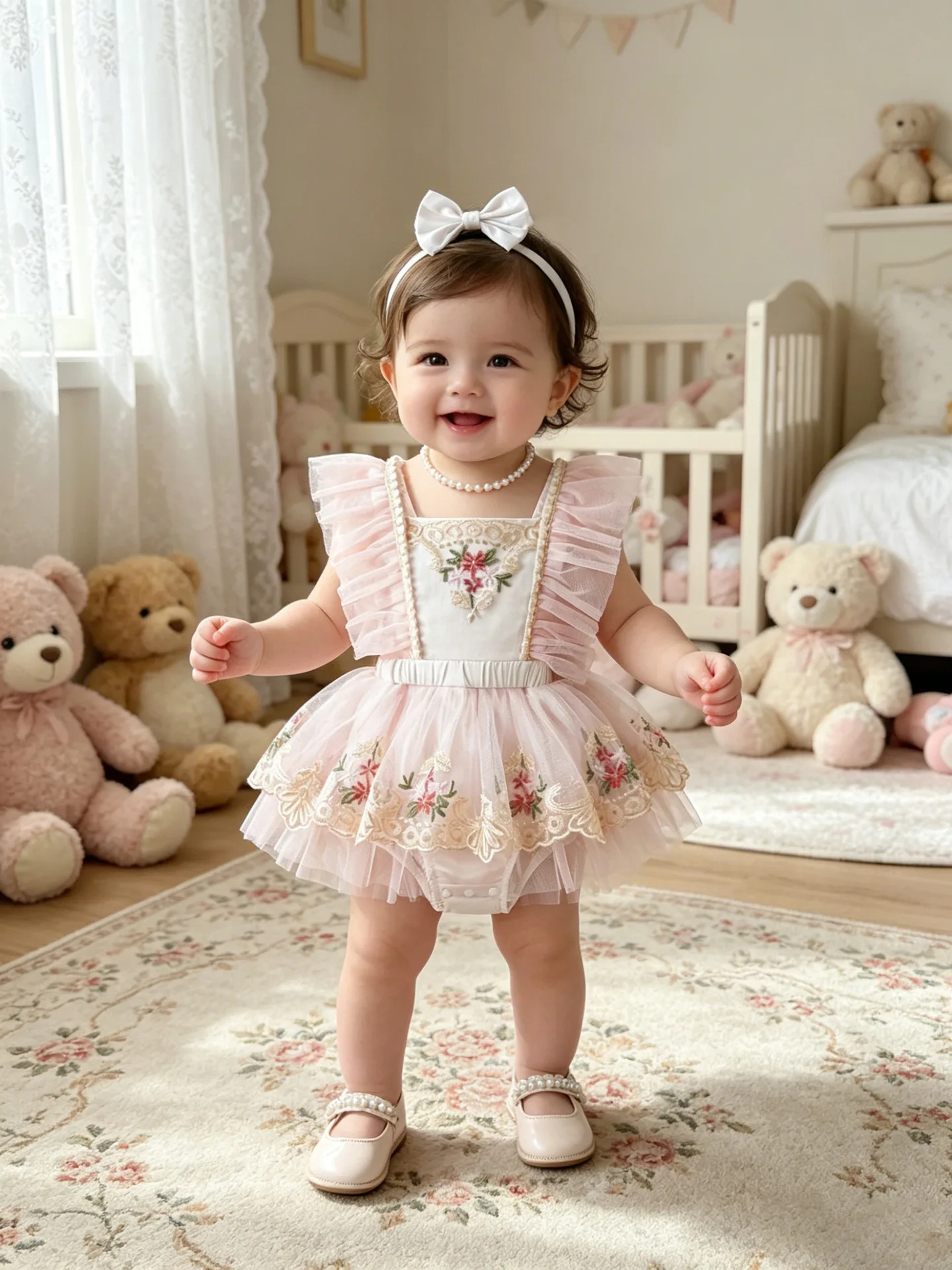 New trendy baby girl triangle romper dress, European and American style, cute and fashionable mesh princess dress for summer