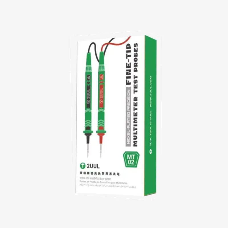 

2UUL MT02 Precision Multimeter Test Probes Nickel-Plated Fine Tip Probe Leads for Digital Multimeter Mobile Phone PCB Repair