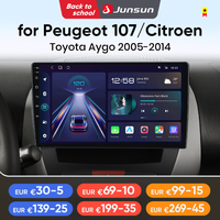 Junsun Android14 Wireless CarPlay for Apple Auto Car Radio Stereo for Peugeot 107 Toyota Aygo Citroen GPS TouchScreen Multimedia