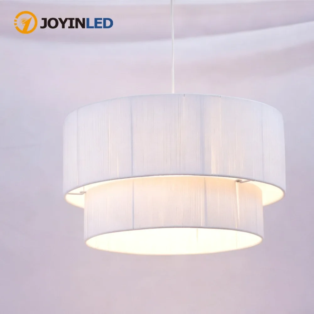 

JOYINLED Modern Chandeliers 45CM White Hemp Rope LED Pendant Light for Bedroom Nordic Hanging Lamp Home Decoration Fixture
