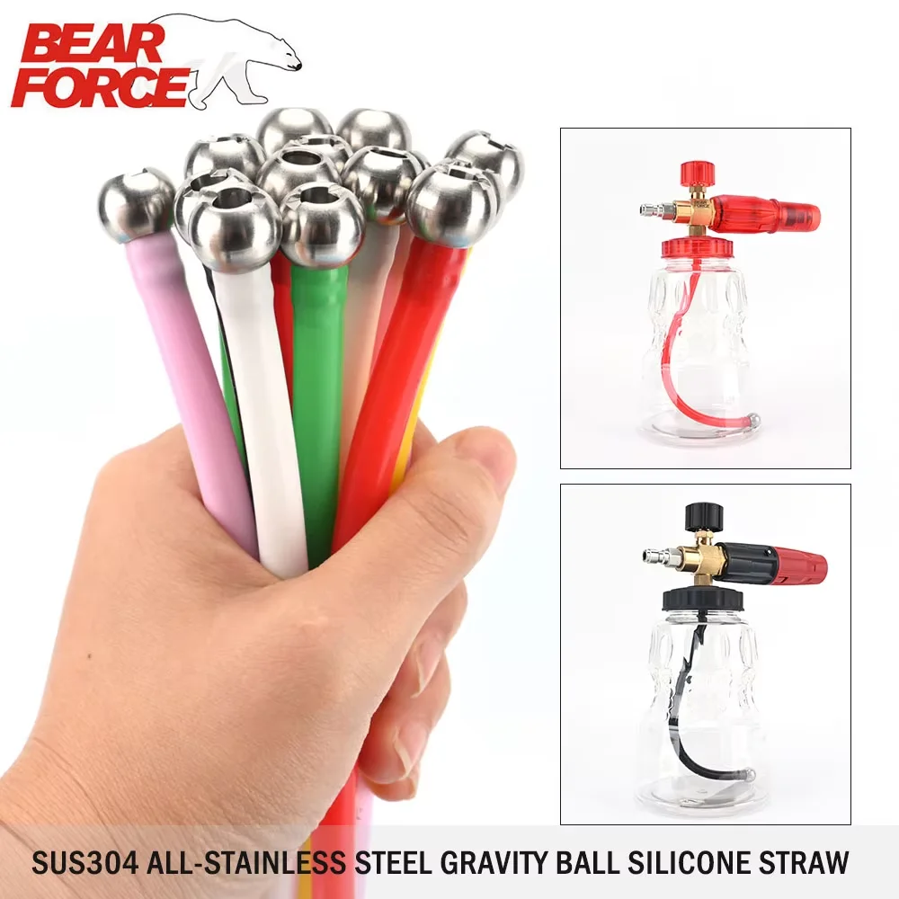 

Аксессуары для автомойки, фильтр из нержавеющей стали для мойки высокого давления, пенопластовая пушка, наполнитель для снежной пены с пластиковой трубой