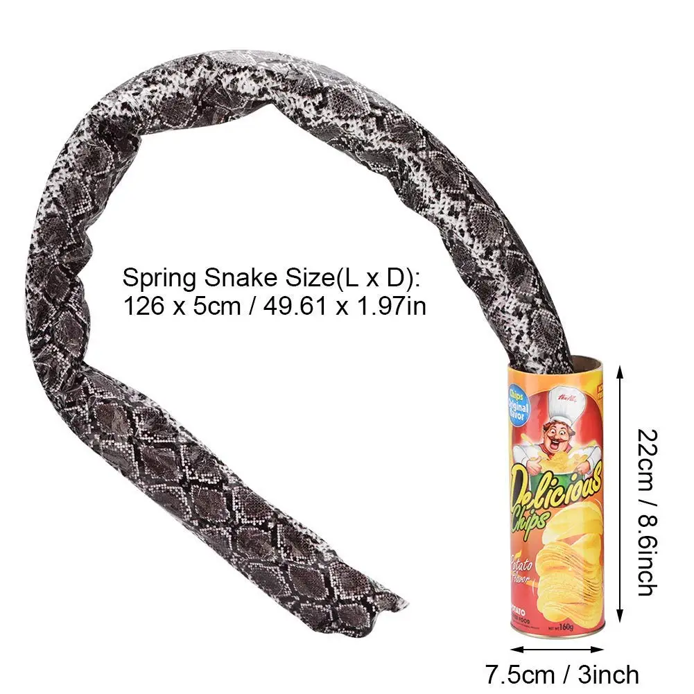 Funny Prank Potato Chip Can Snake Toy for April Fool
