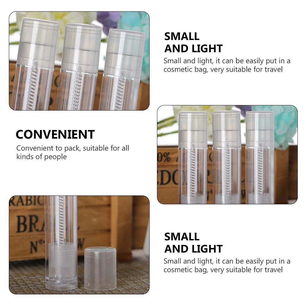 

30pcs Empty Lipstick Tube Lipstick Tubes Translucent DIY Containers Refillable Gloss Holders Practical Travel Size