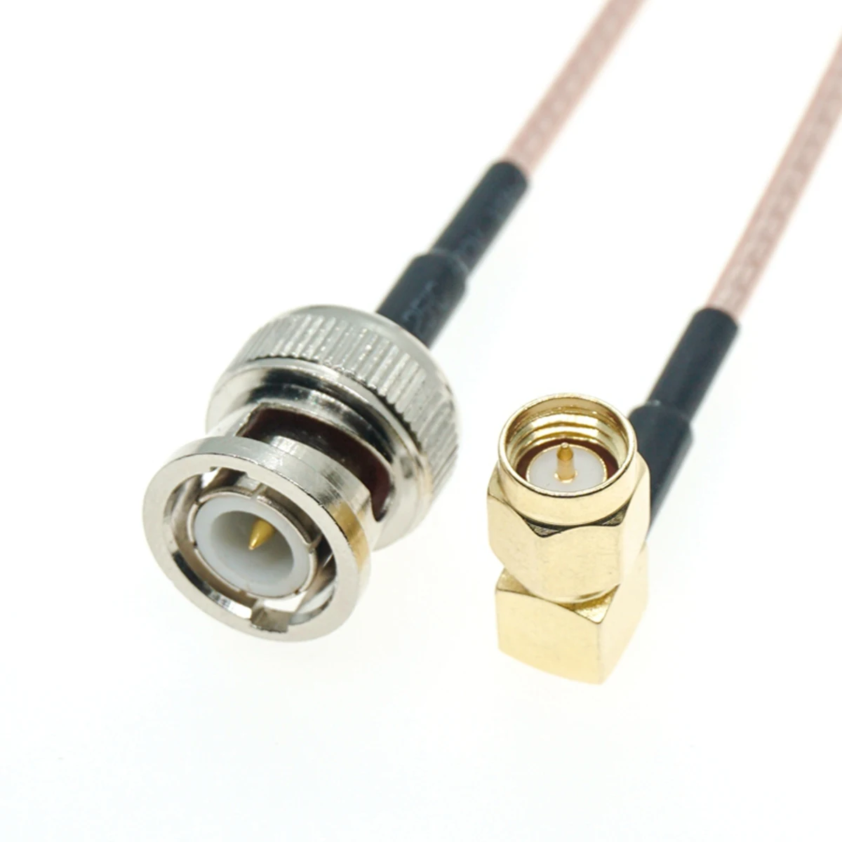 RG316 BNC MALE to SMA MALE Right Angle 90 degree 50 Ohm Low Loss Jumper Coax Pigtail RF Cable