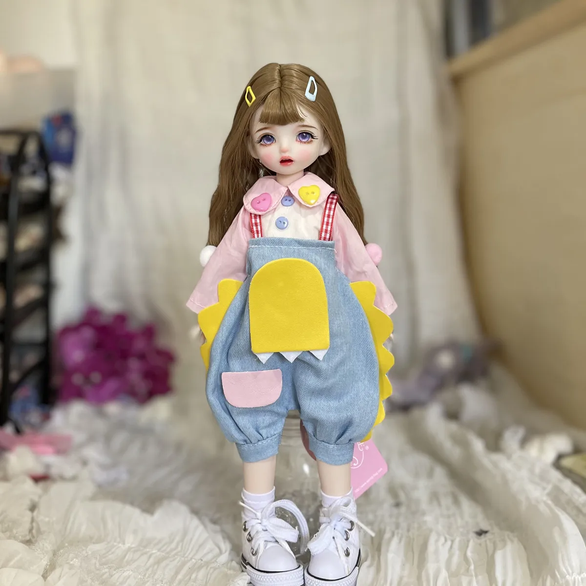 1/6 Scale Super Cute BJD With Wig Clothes Full Set 30CM 22 Joints Body Figures Fashion Doll Model Toy Birthday Gift For Girl