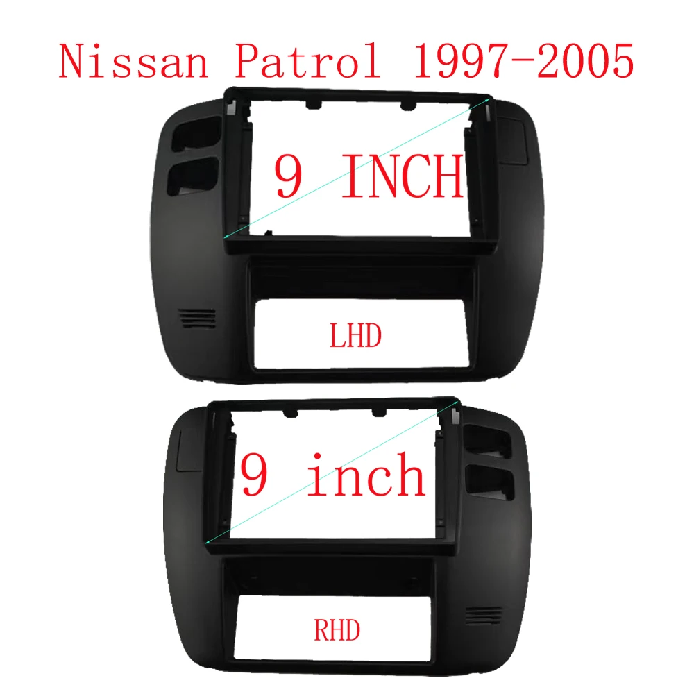 

Для Nissan Patrol 1997-2005 (9 дюймов) автомобильный радиоприемник Fascias GPS MP5 Android стерео DVD-плеер 2 Din головное устройство панель приборной панели комплект отделки рамки