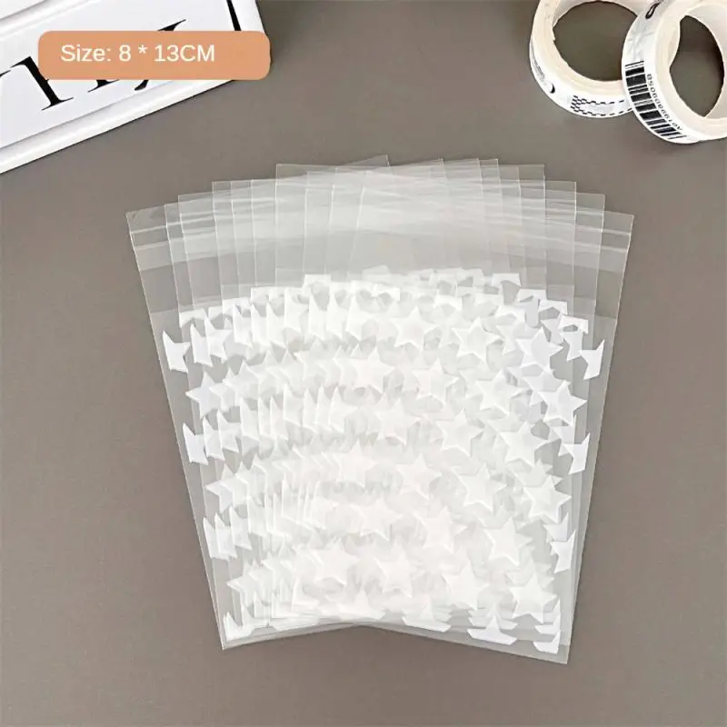 10-100pc Transparent PE Star Jewelry Self-adhesive Bag Candy Card Holder Picture Animation Peripheral Storage Gift Packaging Bag