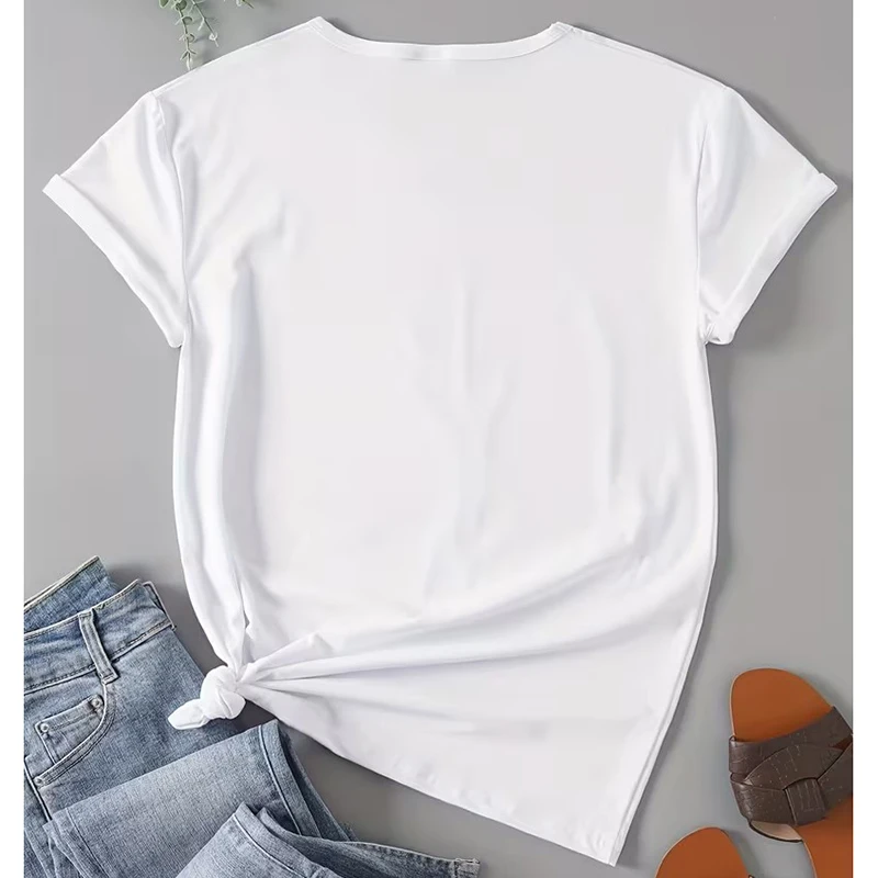 Women's Peace Love Hippie Soul Print Graphic T Shirt Casual Short Sleeve Tshirt 90s Koren Style Tee Tops Vintage T-shirt Clothes