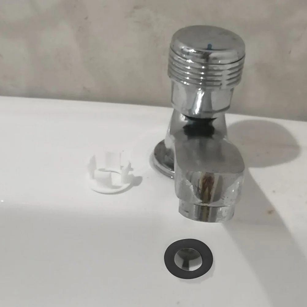 4個のシンクオーバーフローリング 幅広い用途 簡単に滑り込む プロフェッショナルで信頼性の高いバスルーム浴槽オーバーフロー排水カバー