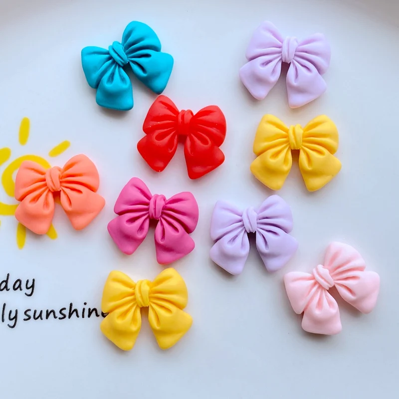 10/20Pcs New Cute Cartoon Mini Bow Series Flat Back Resin Scrapbooking DIY Jewelry Craft Decoration Accessories