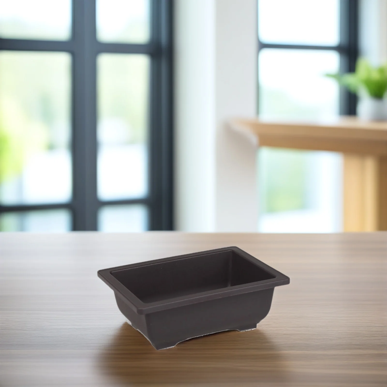 

5 Pcs Rectangular Plastic Flower Pot Small Bonsai Planter for Succulents Garden Balcony Square Container