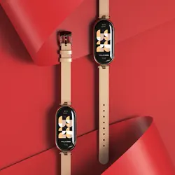 Strap for Mi Band 10 Watchband for Mi Smart Band 9 Strap for Mi Band 8 9 10 Leather Wristband For Mi Band 7 6 5 Accessories