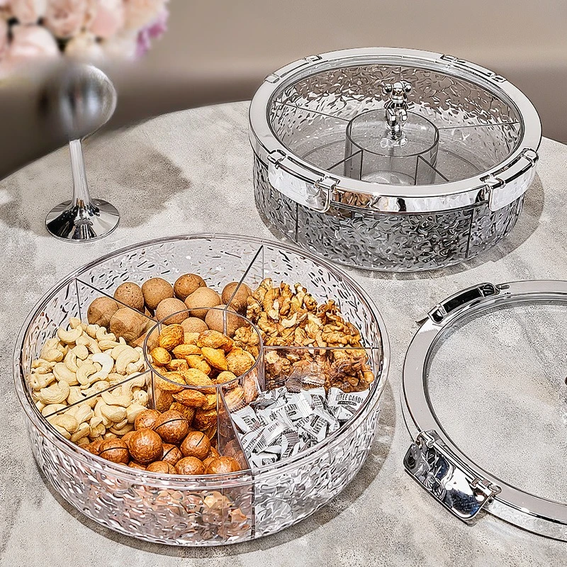 

Легкая роскошная герметичная тарелка для ореховых закусок, влагостойкая тарелка для сухофруктов, коробка для хранения, домашняя гостиная, журнальный столик, тарелка