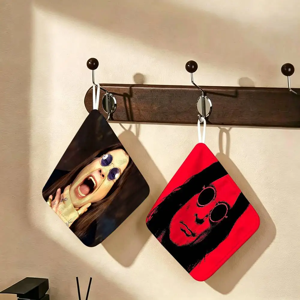 Ozzy O-Osbourne Polyester Cotton Hanging Hand Towel, Super Absorbent Hand Wiping Towel for Daily Household Use