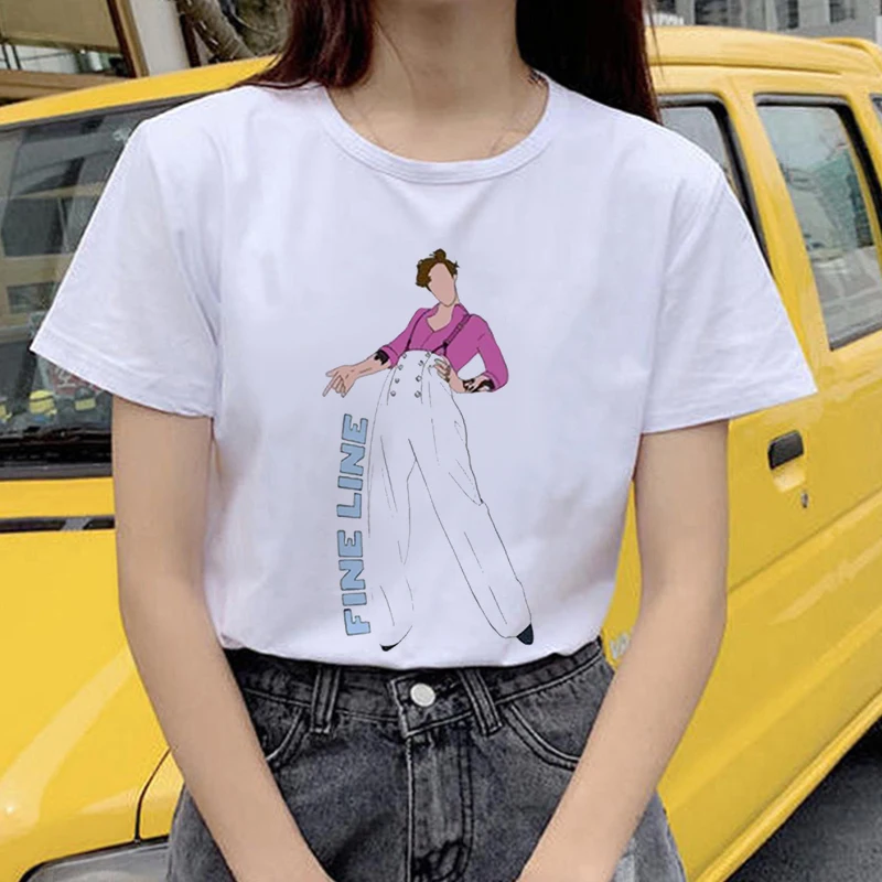 

Новая женская футболка Harajuku Sle с тонкими линиями и рваным верхом, женская футболка большого размера, зимняя коллекция, модная уличная одежда