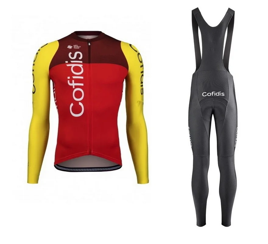 SPRING SUMMER 2025 COFIDIS TEAM Cycling Jersey Long Sleeve Bicycle Clothing With Bib PANTS Ropa Ciclismo