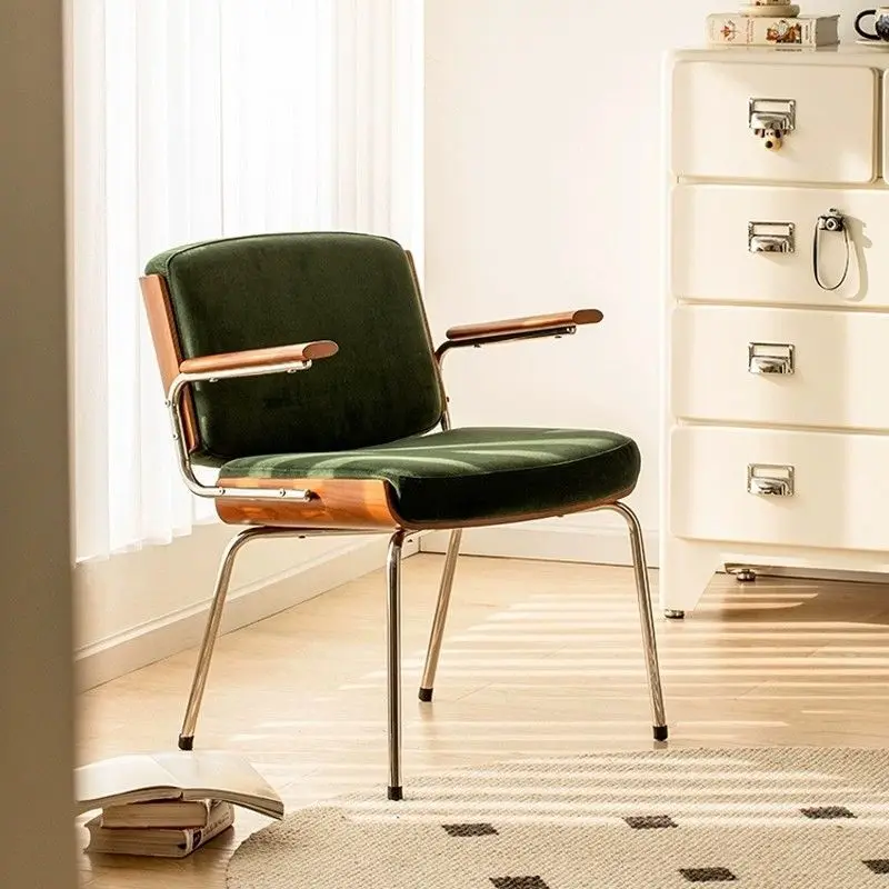

Nordic Style Single Second-hand Dining Chair Home Small Apartment Backrest Balcony Musen Chair Berlin Retro Sofa Chair