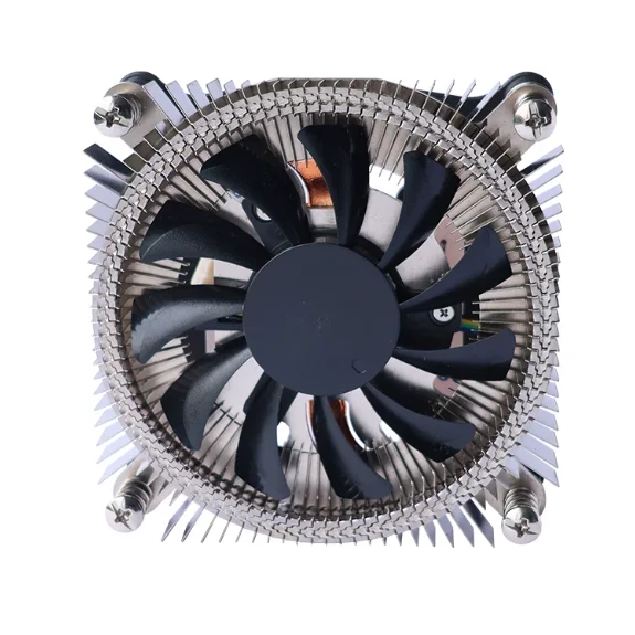 1U Ultra-thin Integrated CPU Cooler with Heat Pipe & Thermally Controlled Fan for ITX NAS OPS Mini PC