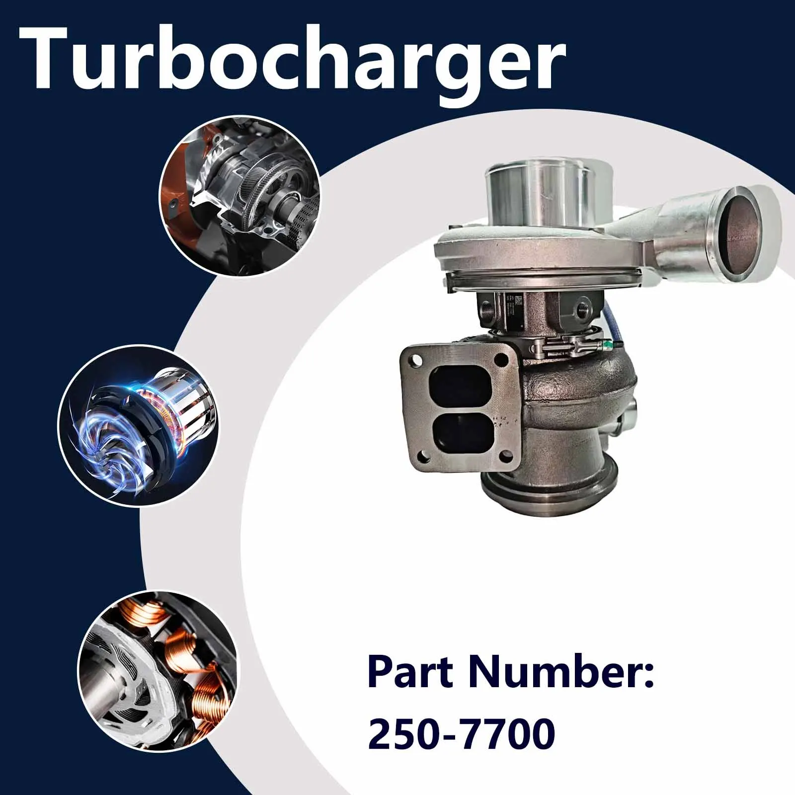 250-7700 Basic turbo assembly For Caterpillar CAT C9 INDUSTRIAL Engine