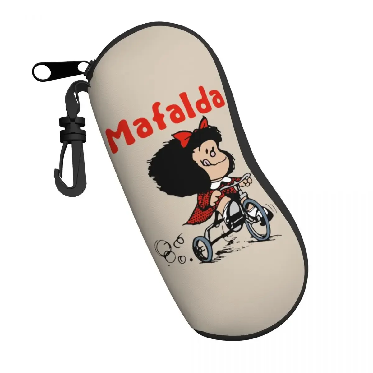 Mafalda Bicycle 3 Wheels Shell Eyeglasses Protector Cases Cool Sunglass Case Quino Manga Cartoon Glasses Pouch