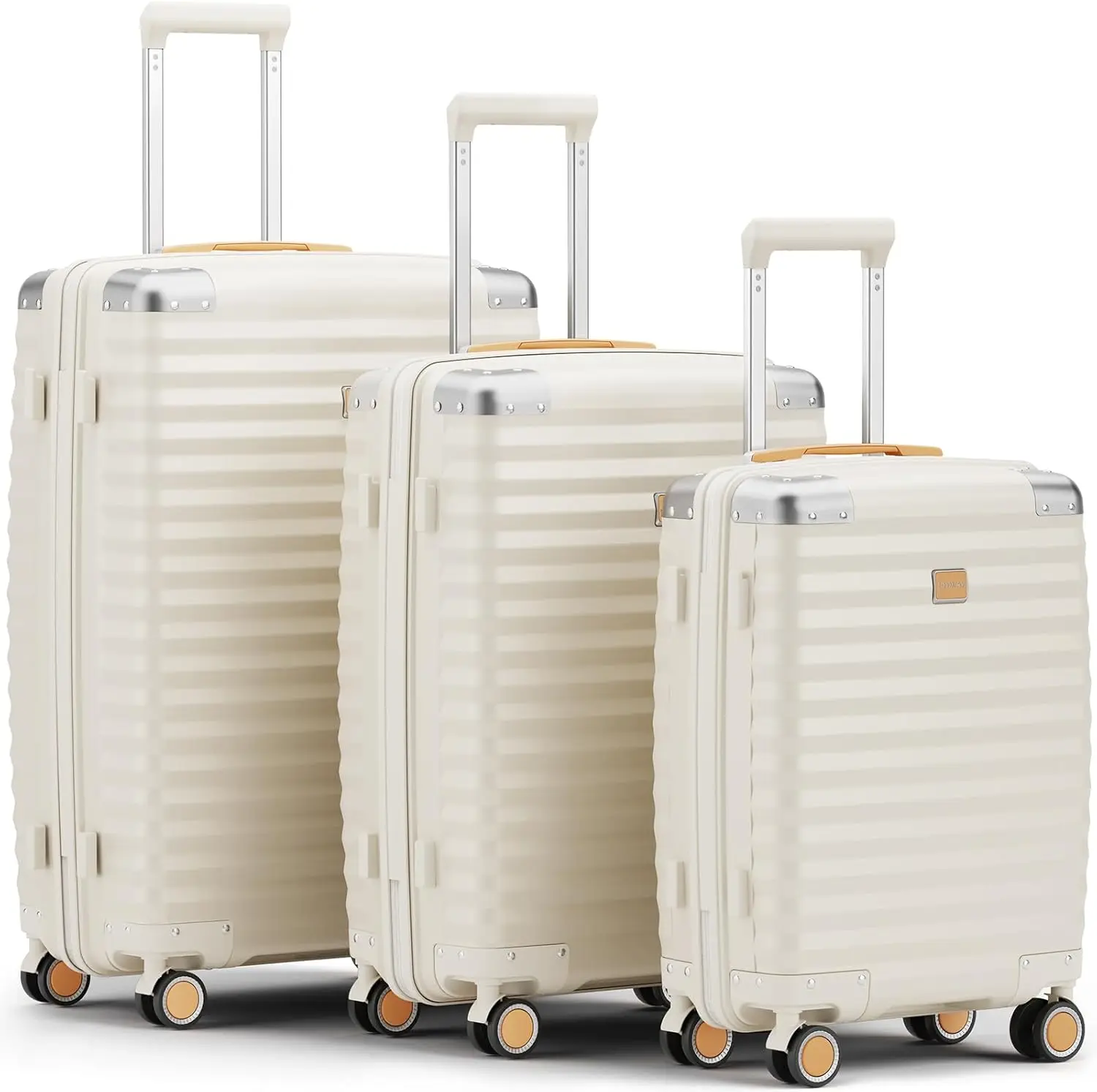 Joyway 1/3pcs Travel Luggage Suitcase, TSA Lock, Durable Lightweight PP Hard Shell Suitcase, Side Hooks, Corner Protectors