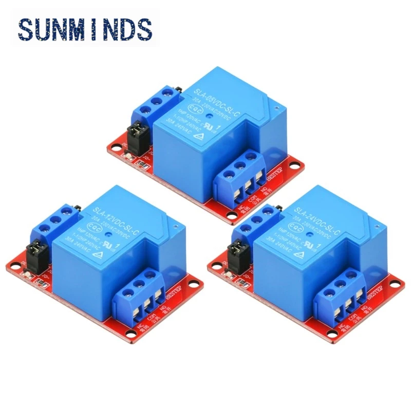 5V 12V 24V 30A High Low Level Trigger 1 Channel Relay Module with Optocoupler Isolation Board Module For Arduino PIC AVR DSP ARM