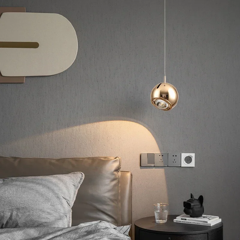 Modern Bedside Adjustable Angle Pendant Lamp Sphericity Droplight Home Decoration Lights Coffee Shop Chandelier Front Desk