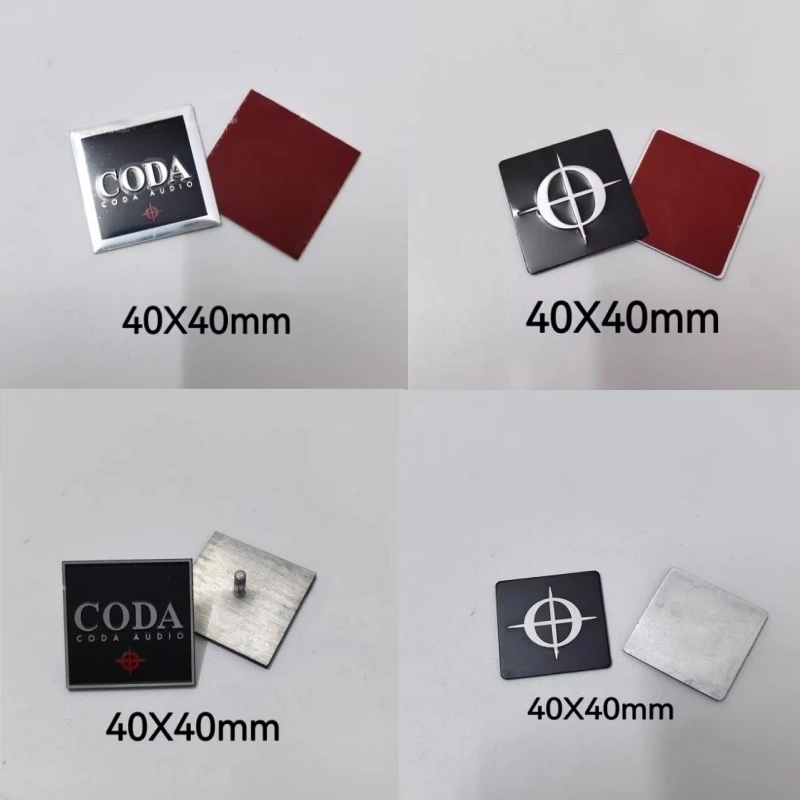 2 uds 5 uds Audio CODA de Metal de alta calidad altavoz Hi-Fi para coche insignia de altavoz estéreo emblema pegatinas accesorios de estilo automático