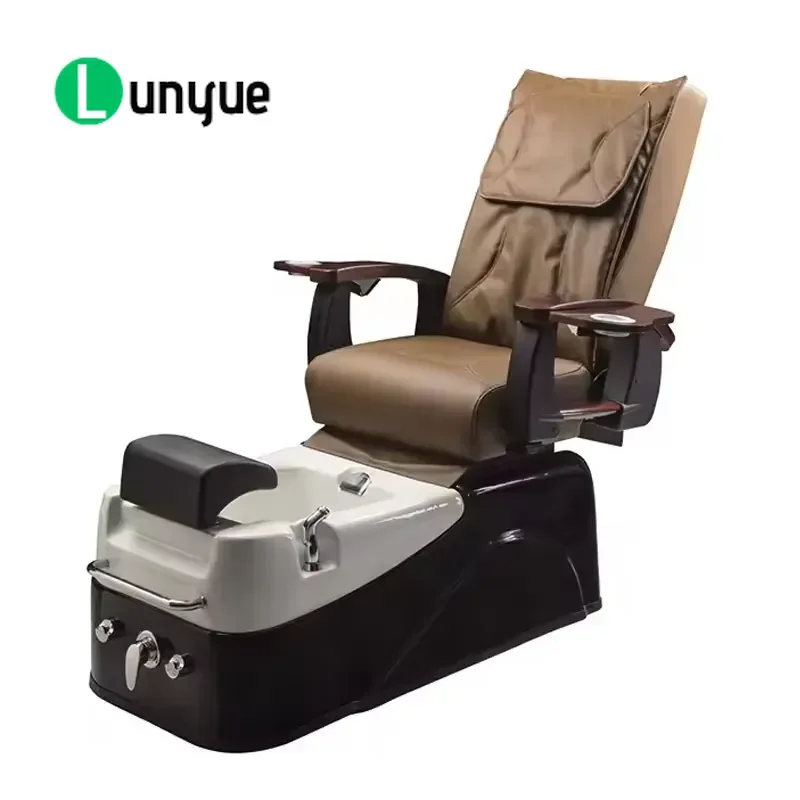 Luxury Pedicure Spa Massage Chair with Washbasin Wholesale Relaxing Nail Furniture Comfortable Foot Care Station