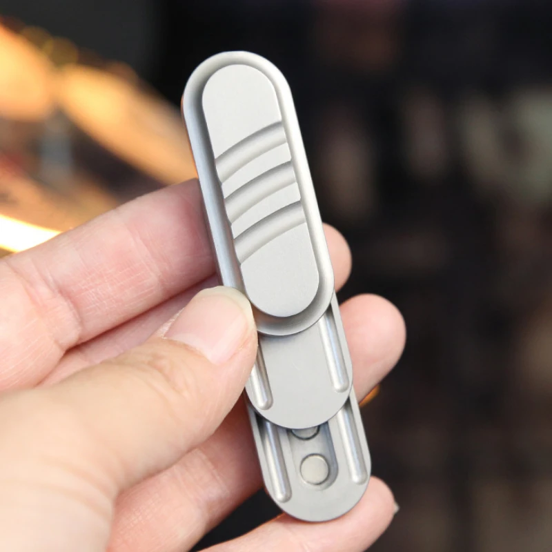 

Магнитная карта EDC, металлическая толкающая пластина, монета, трехслойный механический слайдер, игрушка для снятия стресса, антистрессовая игрушка