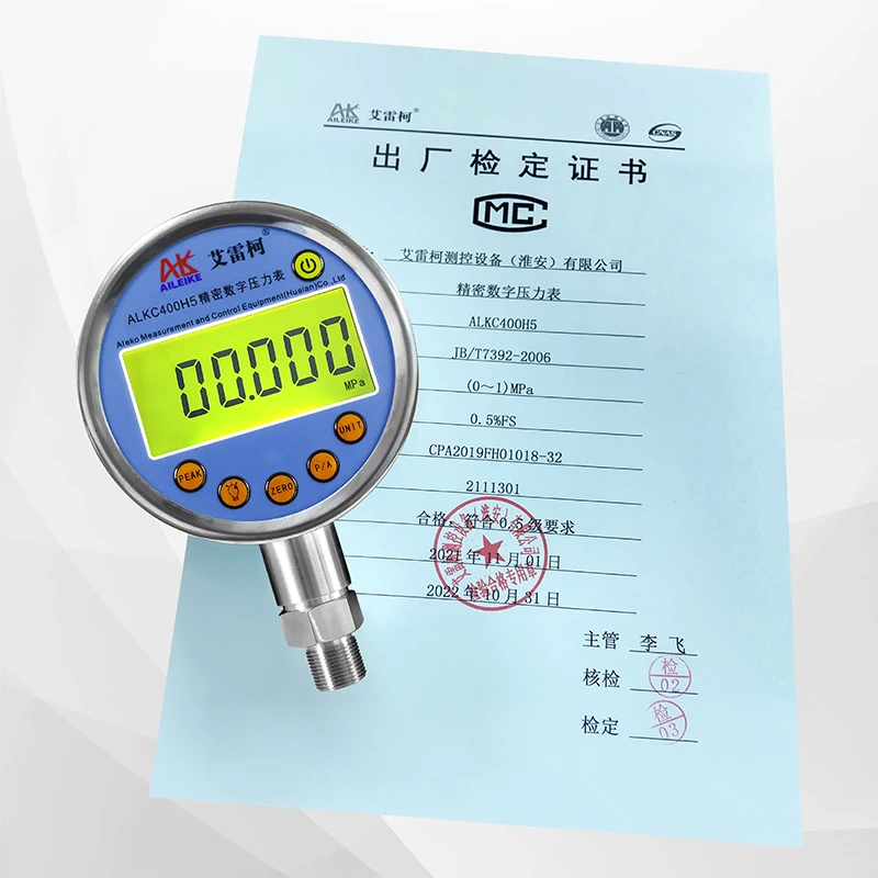 Precision Digital Pressure Gauge ALKC400H5 Vacuum Pneumatic Hydraulic Absolute Pressure Micro Pressure Gauge 0.25/0 4/0.5 Grade