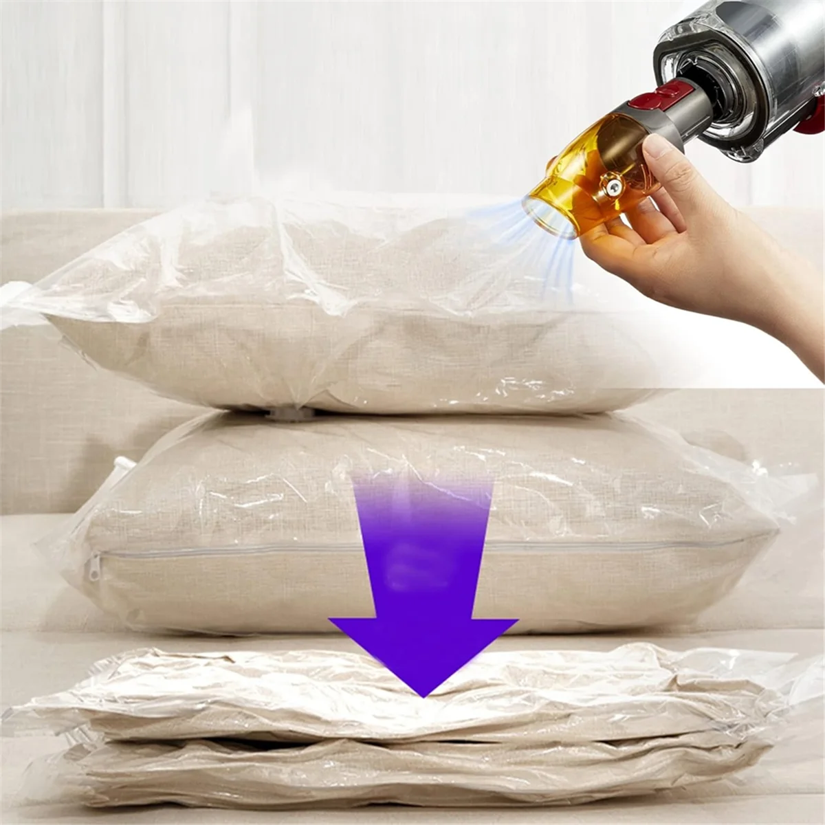 FZFZ Вакуумный компрессионный мешок на всасывающий наконечник для V7 V8 V10 V11 V12 V15 Тонкий адаптер быстрого всасывания с двойными входами воздуха