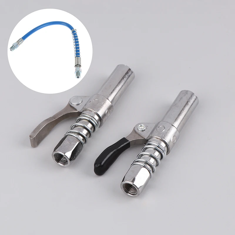 1PC Quick Lock Release Grease Gun Tip No Leakage Steel Core High Pressure Grease Gun Coupler Mini Stainless Steel Grease Coupler