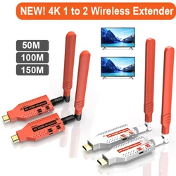 4K Wireless HDMI Extender Video Transmitter and Receiver 100m 150m Display Adapter fr Camera Laptop PC To TV Monitor 1TX 1RX 2RX