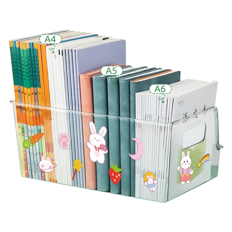 Transparent Acrylic Bookstand Desktop Book Storage Box Bookcase Desk Organizers Keep your Desktop in Ordered Stationery