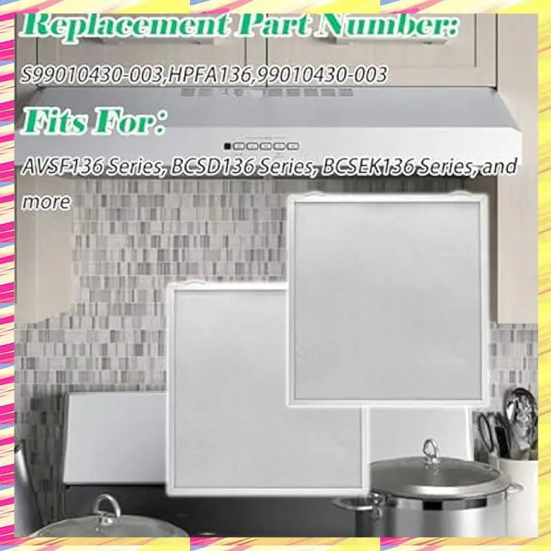 

ABJJ 2Pcs S99010430-003,HPFA136 Grease Range Hood Filters For Broan Nutone Kitchen Exhaust Fan Filter Replace 99010430-003